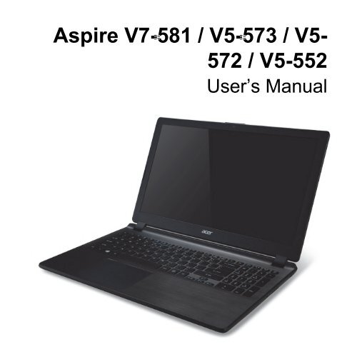Acer Aspire V5-573PG - User Manual