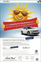 Der Sommerschlussverkauf bei Auto Bach geht weiter