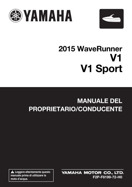 Yamaha V1 - 2015 - Manuale d'Istruzioni Italiano