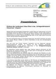 -Pressemitteilung- - Klinikum Oberlausitzer Bergland