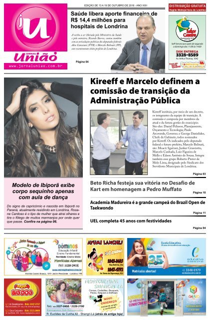 Jornal União, exemplar online da 13/10 a 19/10/2016.