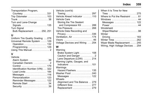 Chevrolet 2016 Malibu Limited - View Owner's Manual