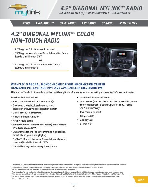 Chevrolet 2014 Silverado 1500 - 2014 Silverado MyLink Details Book