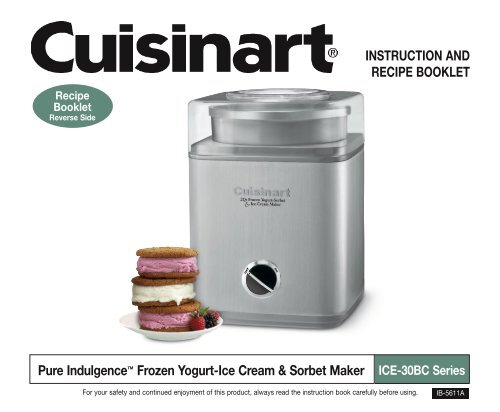 Cuisinart ice cream maker on sale 2 qt manual