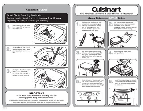 Cuisinart DGB-900 Grind and Brew Thermal Coffee Maker 