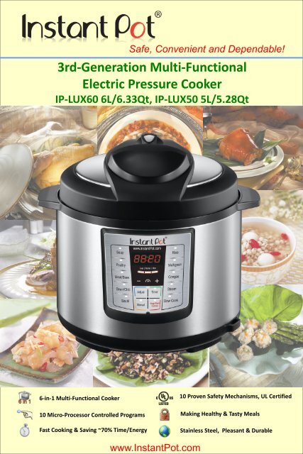 Instant Pot The 6-in-1 Instant Pot IP-LUX60/50 - Manual