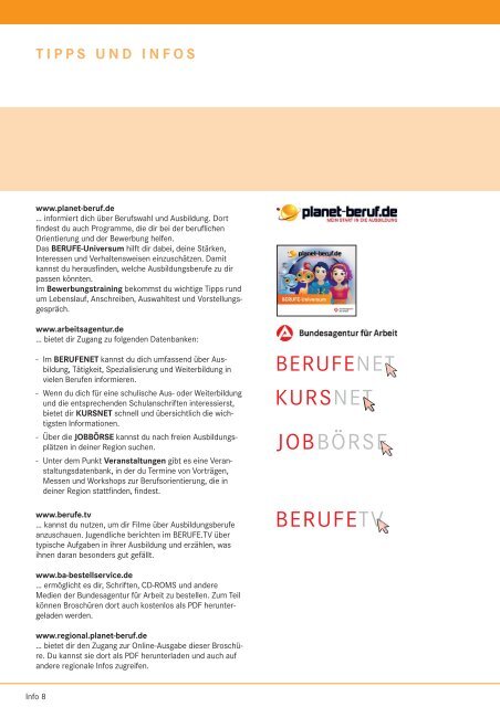 Regionalschrift Sek. I 2010/2011 - planet-beruf regional - Planet ...