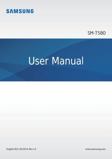 Samsung SM-T580 (SM-T580NZWAXEF ) - Manuel de l'utilisateur(Marshmallow) 3.96 MB, pdf, Anglais