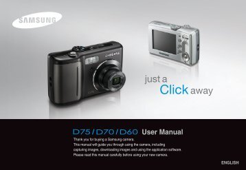 Samsung D70 (EC-D70ZZBBB/FR ) - Manuel de l'utilisateur 8.95 MB, pdf, Anglais