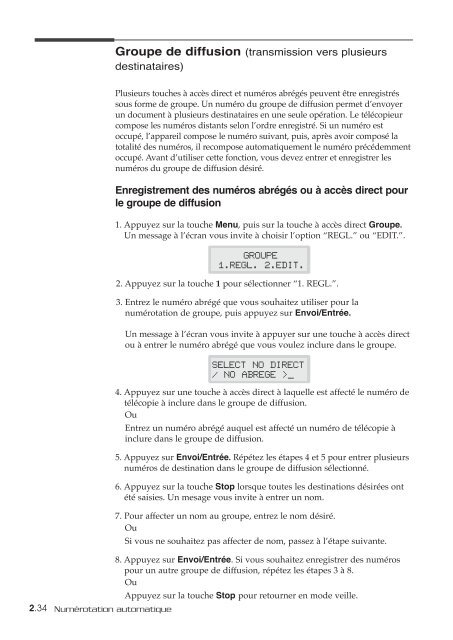 Samsung SF-6900 (SF-6900I/XEF ) - Manuel de l'utilisateur 4.98 MB, pdf, Fran&ccedil;ais