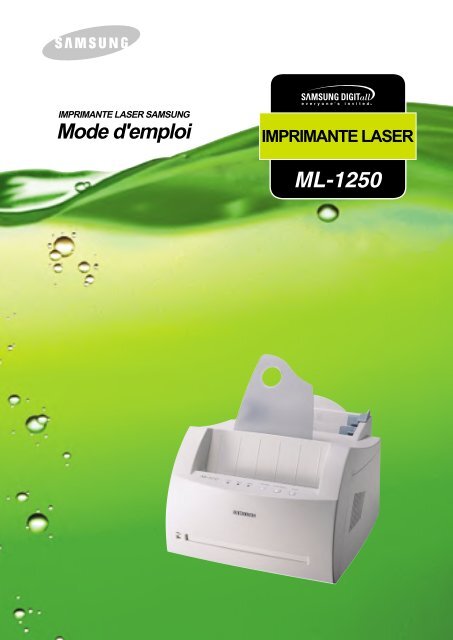 Samsung ML-1250 (ML-1250/XEF ) - Manuel de l'utilisateur 4.23 MB, pdf, Fran&ccedil;ais