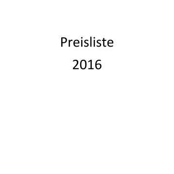 Preisliste