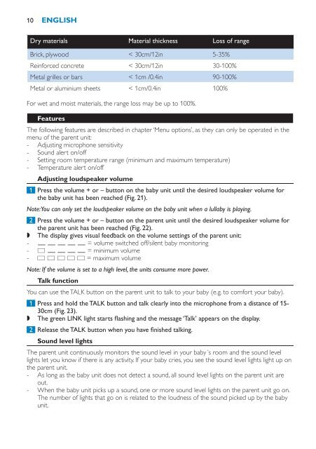 Philips Avent DECT baby monitor - User manual - BUL