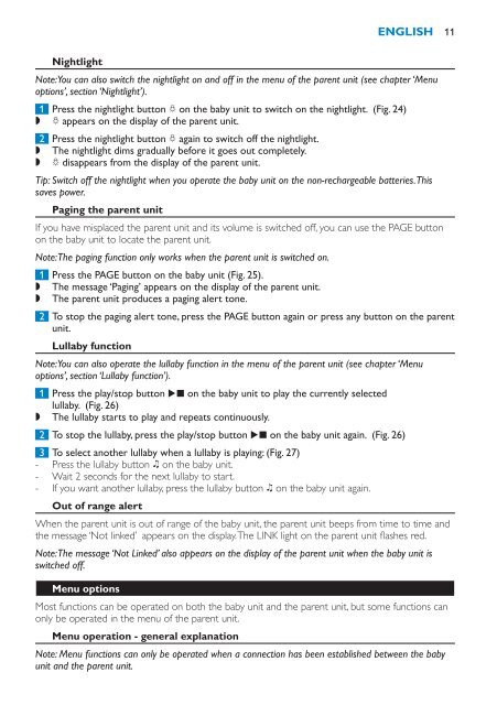 Philips Avent DECT baby monitor - User manual - BUL