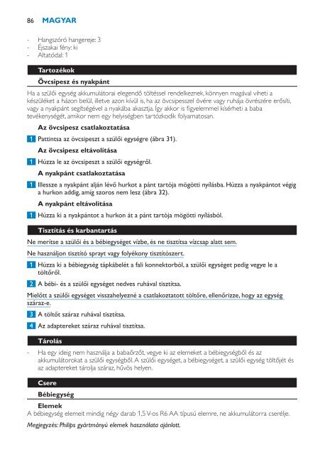 Philips Avent DECT baby monitor - User manual - BUL