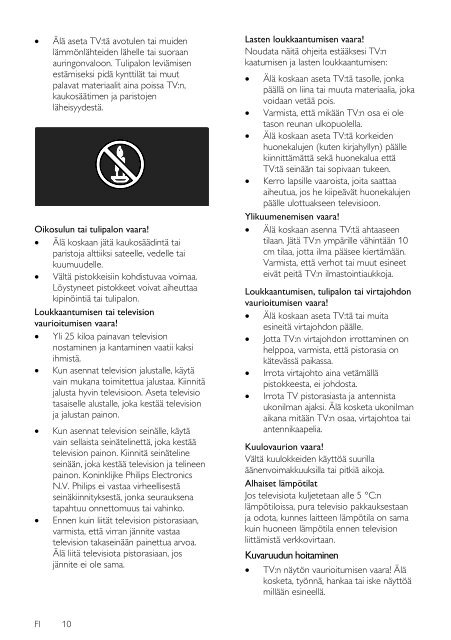 Philips LCD TV - User manual - FIN