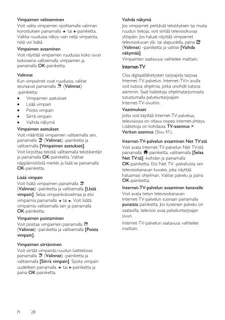 Philips LCD TV - User manual - FIN