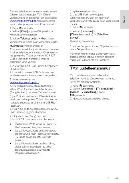 Philips LCD TV - User manual - FIN