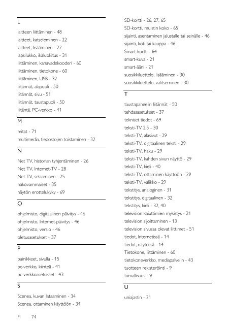 Philips LCD TV - User manual - FIN
