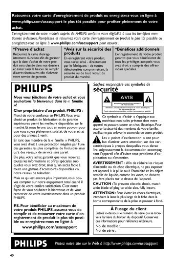 Philips DVD Micro Theater - User manual - FRA