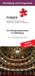 29. Allergiesymposiums in Oldenburg - Nappa