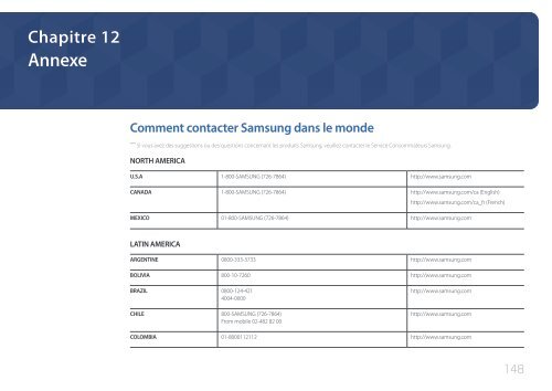 Samsung Moniteur 55'' LE55C Edge-LED usage intensif (LH55LECPLBC/EN ) - Manuel de l'utilisateur 5.92 MB, pdf, Fran&ccedil;ais