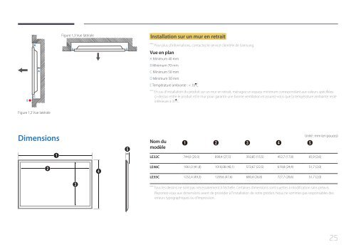 Samsung Moniteur 55'' LE55C Edge-LED usage intensif (LH55LECPLBC/EN ) - Manuel de l'utilisateur 5.92 MB, pdf, Fran&ccedil;ais
