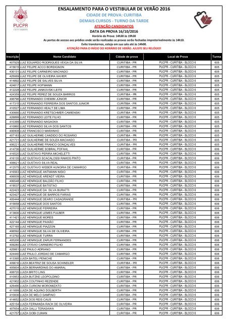 ENSALAMENTO PARA O VESTIBULAR DE VERÃO 2016