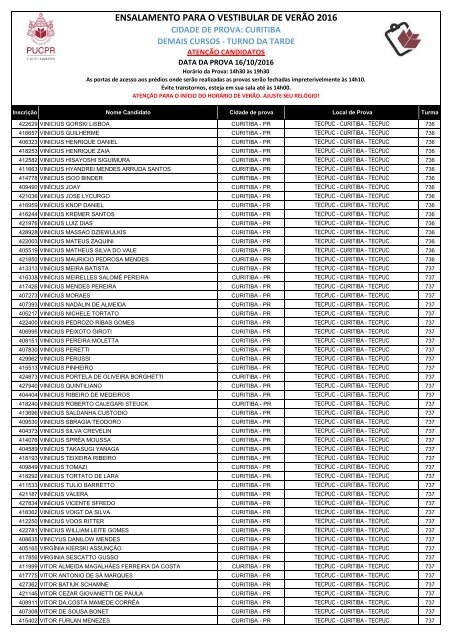 ENSALAMENTO PARA O VESTIBULAR DE VERÃO 2016