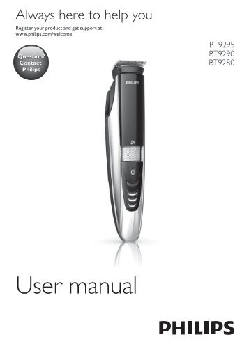 Philips Norelco Beardtrimmer series 9000 waterproof beard trimmer - User manual - FRA