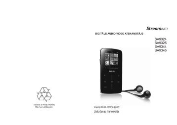 Philips Streamium Flash audio video player - User manual - LAV