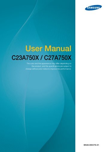 Samsung 23''SÃ©rie7 Moniteur station d'accueil C23A750 (LC23A750XS/EN ) - Manuel de l'utilisateur 7.74 MB, pdf, Anglais