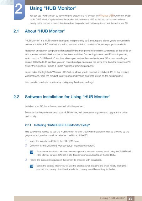 Samsung 23''S&eacute;rie7 Moniteur station d'accueil C23A750 (LC23A750XS/EN ) - Manuel de l'utilisateur 7.74 MB, pdf, Anglais