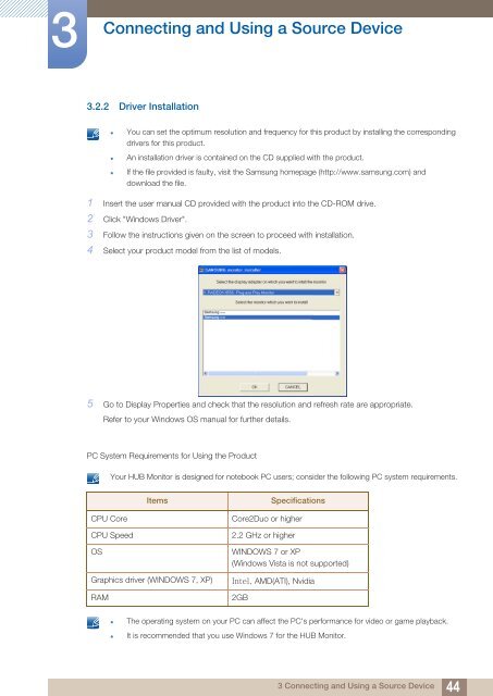 Samsung 23''S&eacute;rie7 Moniteur station d'accueil C23A750 (LC23A750XS/EN ) - Manuel de l'utilisateur 7.74 MB, pdf, Anglais