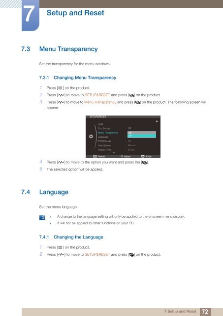 Samsung 23''S&eacute;rie7 Moniteur station d'accueil C23A750 (LC23A750XS/EN ) - Manuel de l'utilisateur 7.74 MB, pdf, Anglais