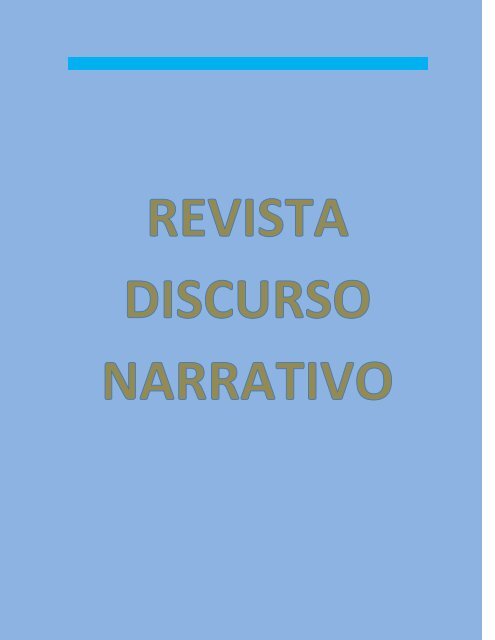 REVISTA DISCURSO NARRATIVO