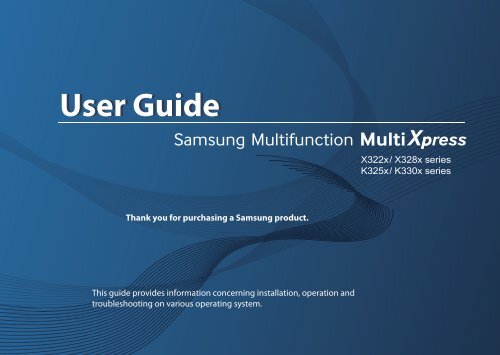 Samsung SL-X3280NR Multifonction A3 Couleur 28 ppm (SL-X3280NR/SEE ) - Manuel de l'utilisateur 64.91 MB, pdf, Anglais