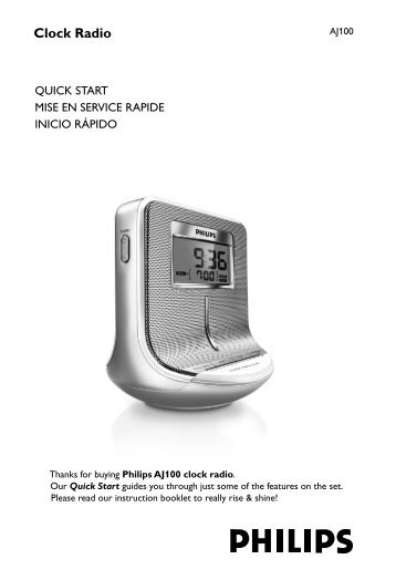 Philips Clock Radio - Quick start guide - ESP