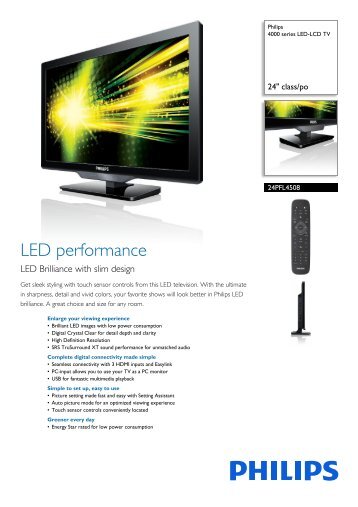 Philips 4000 series LED-LCD TV - Leaflet - AEN