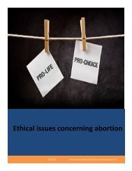 Ethical issues concerning abortion