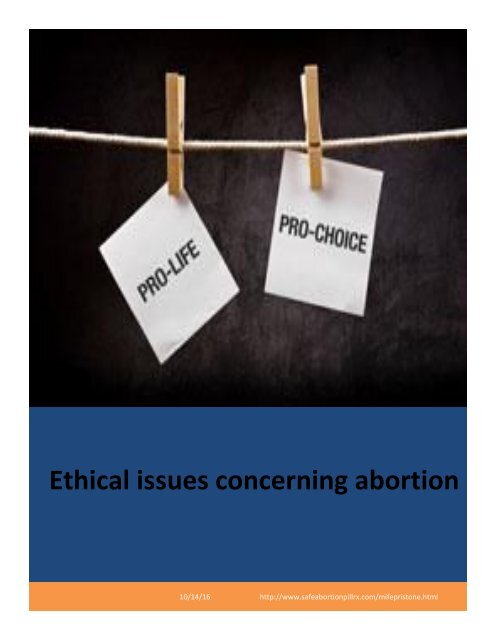 Ethical issues concerning abortion