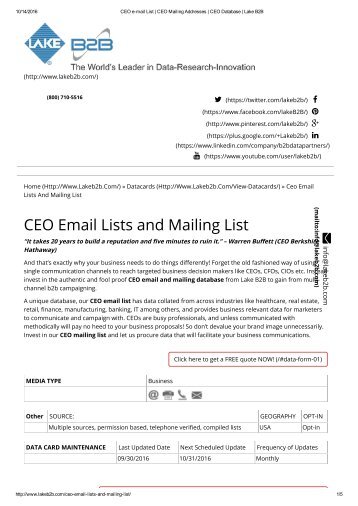 CEO email addresses