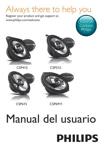 Philips Car coaxial speaker - User manual - ESP