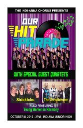 Our Hit Parade Program 2016