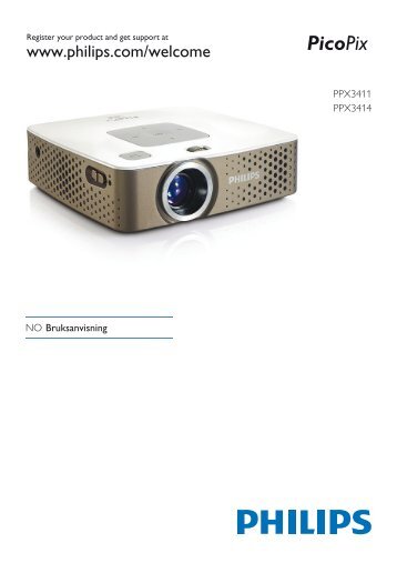 Philips PicoPix Pocket projector - User manual - NOR