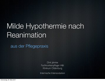 Milde Hypothermie nach Reanimation - Atmung/Beatmung Dirk ...