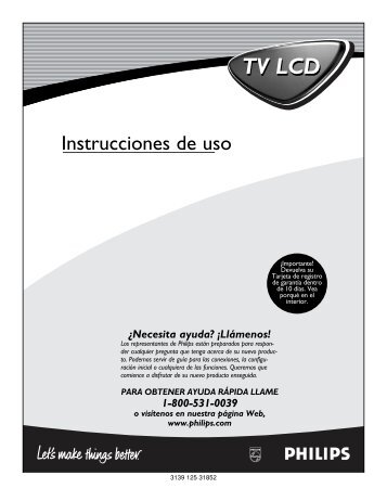 Philips Flat TV - User manual - ESP