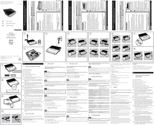 Philips Clock Radio - Quick start guide - ESP