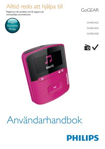 Philips GoGEAR MP3 player - User manual - SWE
