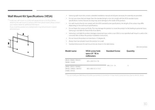 Samsung Moniteur 32&quot; - 400cd/m&sup2; - DM32E (LH32DMEPLGC/EN ) - Manuel de l'utilisateur 5.03 MB, pdf, Anglais